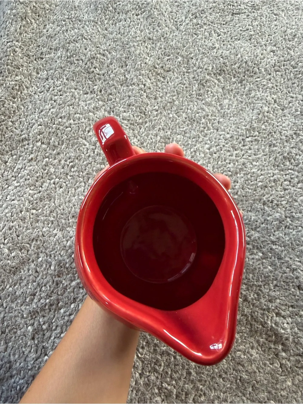 Longaberger Woven Traditions Ceramic Small Juicer Pitcher - Burgundy